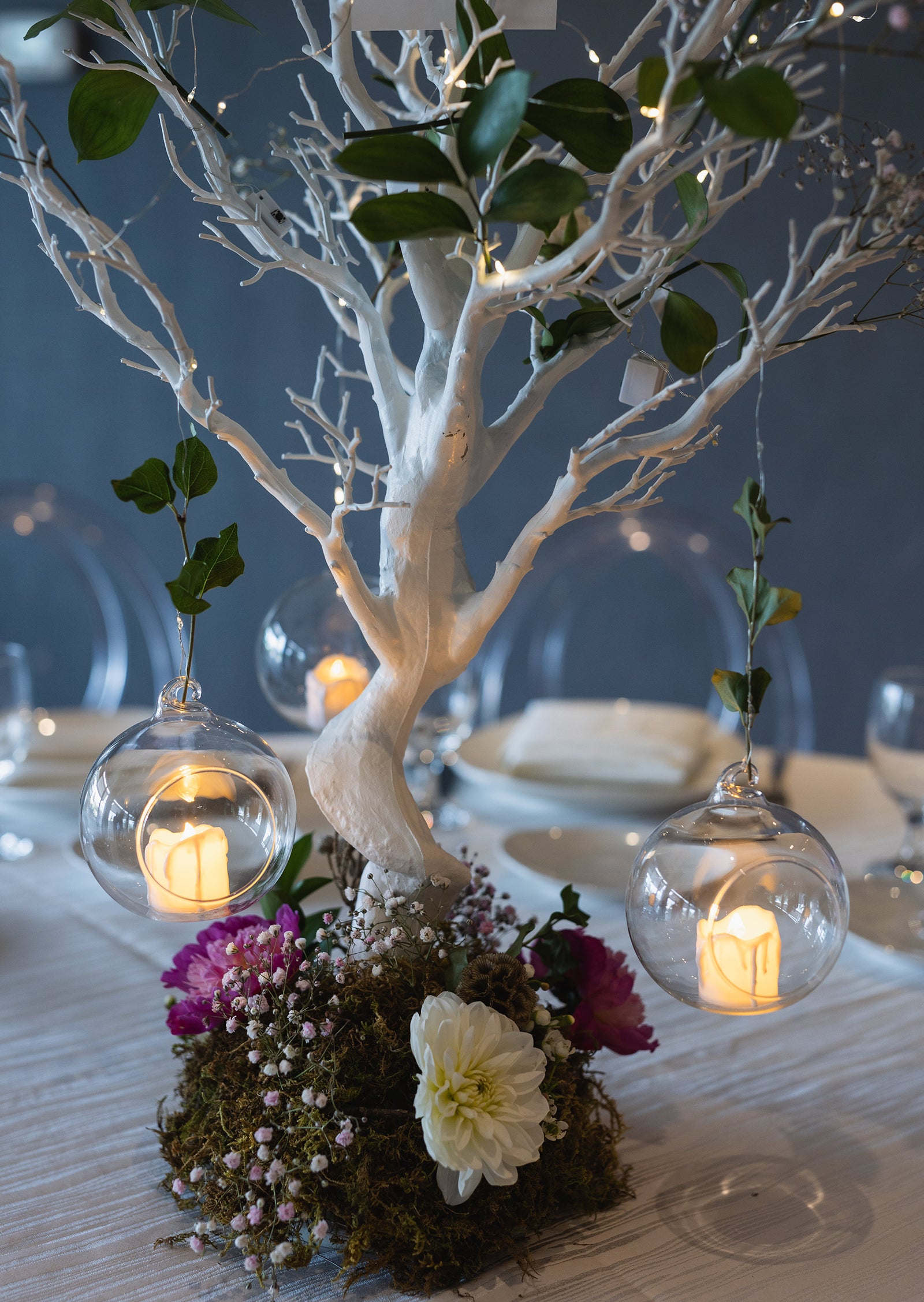 Glass Globe with LED Candle