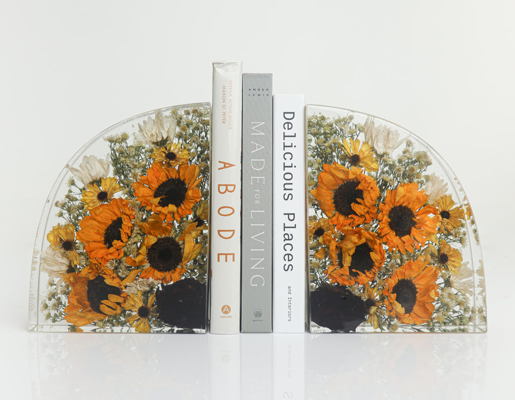 Set of Bookends - Two 9" x 6" Bookend Resin Blocks